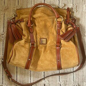 Dooney & Bourke soft brown leather satchel bag